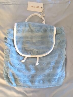 lu & elle Light Blue Plush Backpack